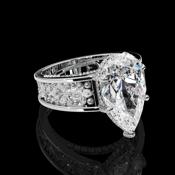 7.5 carat Pear Diamond Ring