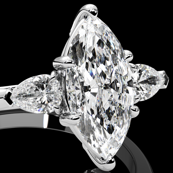 4.5 carat Three Stone Marquis Diamond Ring - Image 2