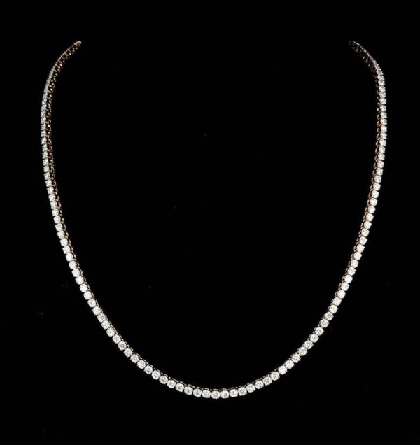 8 CT 4 PRONG DIAMOND TENNIS NECKLACE - Image 2