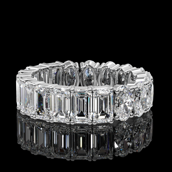 6ct Eternity Band - Oval & Emerald cut
