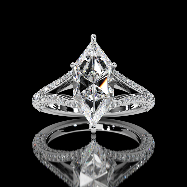 5 carat Marquis Split Shank Diamond Ring