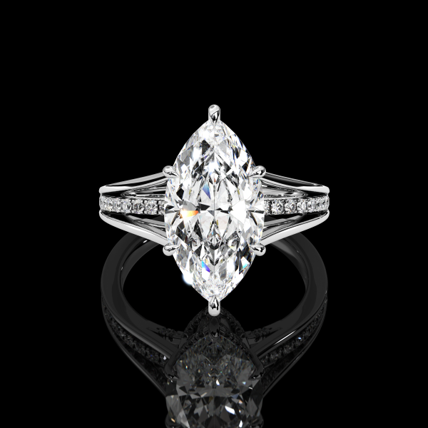 4.5 carat Split Shank Marquis cut Diamond Ring - Image 2