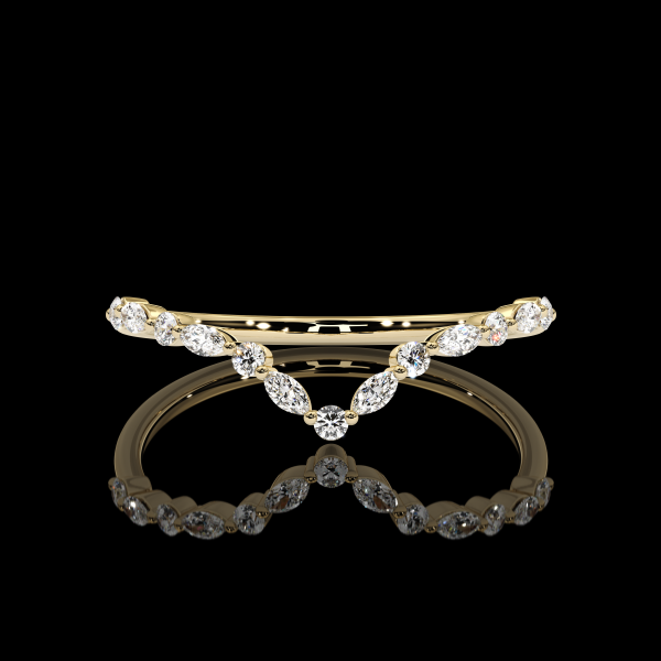 5.5 carat Marquis Three Stone Diamond Ring with Wedding Band - Image 3