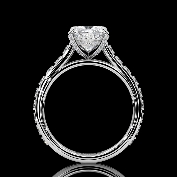 5+ Carat Elongated Cushion cut Diamond Ring - Image 3