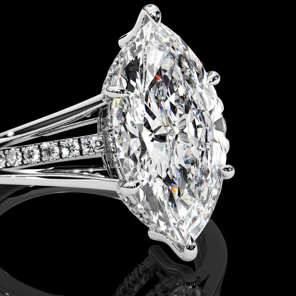 4.5 carat Split Shank Marquis cut Diamond Ring - Image 3