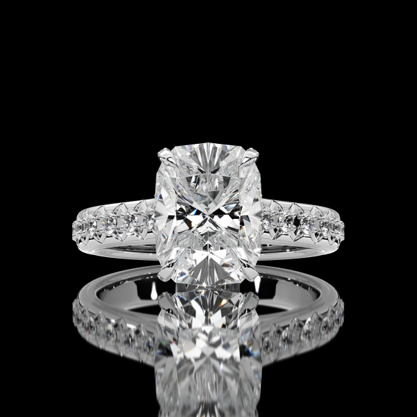 5+ Carat Elongated Cushion cut Diamond Ring - Image 2